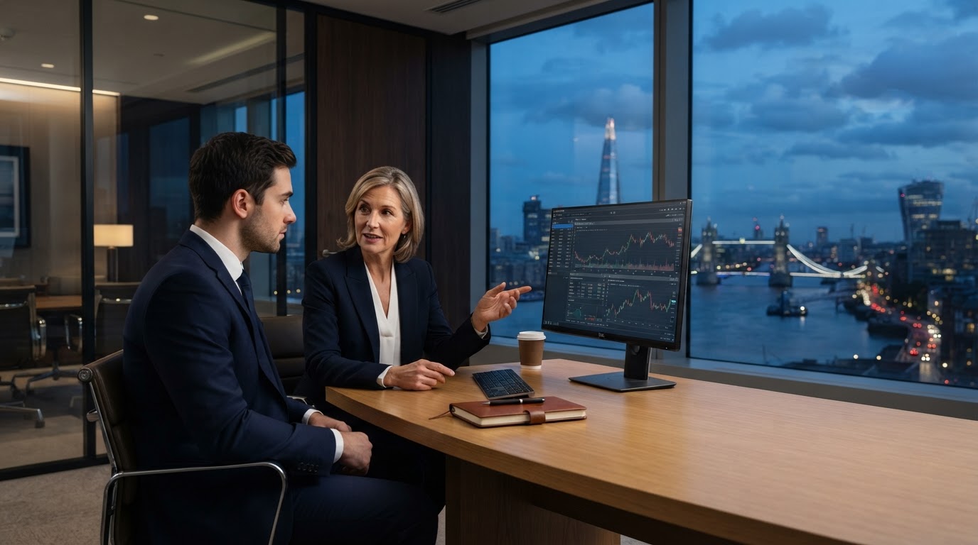 Veskeep Securities trading platform displayed across devices